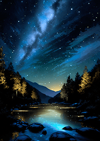 Beautiful starry night view#594
