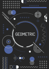 Geometric Tecno Black Blue