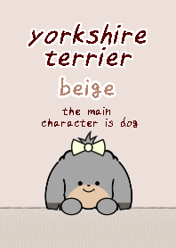 yorkshire terrier dog theme2 beige