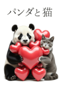 Panda and cat