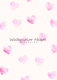 Watercolor Heart -PINKBEIGE- 11