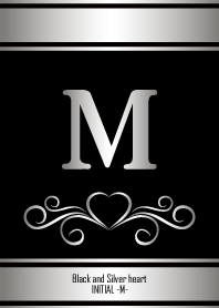 Black and Silver Initial -M-