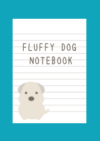 FLUFFY DOG NOTEBOOK/VIRIDIAN