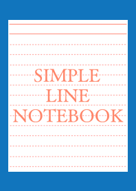 SIMPLE ORANGE LINE NOTEBOOK-BLUE-WHITE