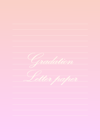 Gradation Letter paper - Pink 4 -