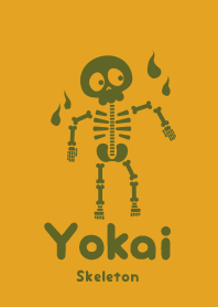 Yokai skeleton pumpkin