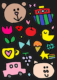 Colorful lilo (black)