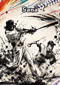 Dynamic Sumi-e Baseball: Sana