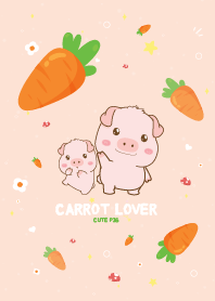 Pig Carrot Lover Pretty