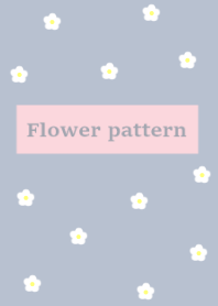 flower pattern:ivoryblue