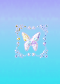 Lucky Butterfly Symbol Light Blue