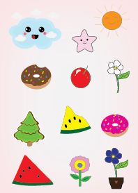 Including various fruits and flowers