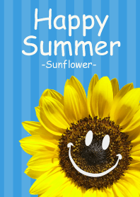 Happy Summer Blue -Sunflower-