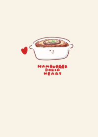 simple hamburger doria heart beige