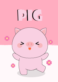 Cute Cute Pink Pig Theme