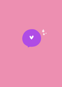 Pink and purple. Simple handwritten.