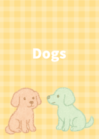 Lazy Dogs2 on brown & yellow