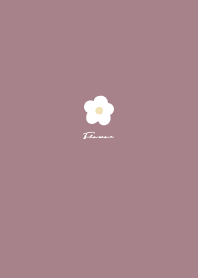Simple Small Flower / Mauve Pink Brown