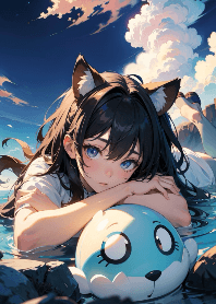 Wave Dots and Late Summer (Pink)