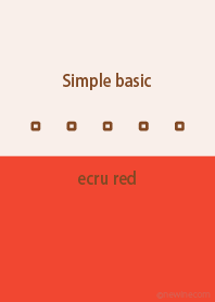 Simple basic エクリュ レッド