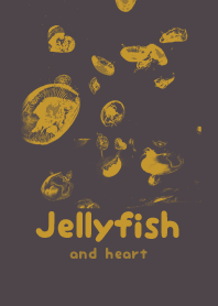 Jellyfish & heart Charcoal gray