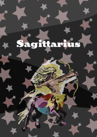 sagittarius constellation on black