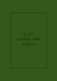 birthday color - February 27