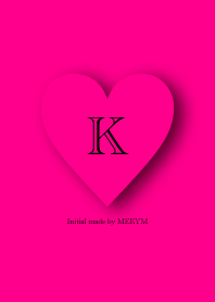 Heart Initial Vivid Pink -K-