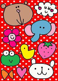 (lilo friends x red dot )