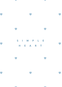 SIMPLE HEART - white aqua