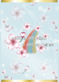 Blue / Lucky UP Sakura & rainbow