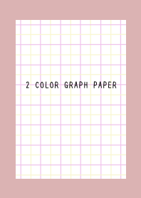 2 COLOR GRAPH PAPERj-PINK&YEL-DUSTY PINK