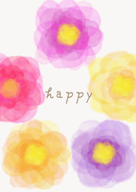 Watercolour flower red18 from Japan