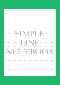 SIMPLE GRAY LINE NOTEBOOKj-GREEN-WHITE