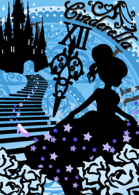 Cinderella Silhouette Blue -