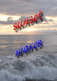 Healing sunset sky and sea.