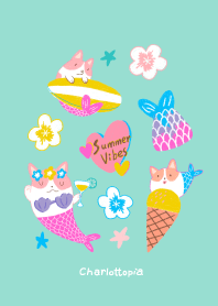 Corgi-mermaid :Summer Vibes 2022-Aqua