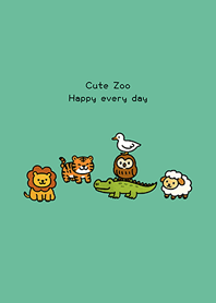 可愛的簡約動物園2(薄荷綠色)