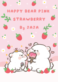 Happy Bear Pink & Strawberry By Jaja
