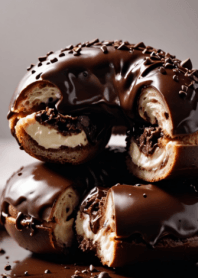 Chocolate Cream Bagel-I LOVE BREAD