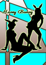 Honey Bunny 3 - Black & Sky Blue
