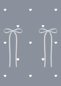 Dot with Ribbon (Dark Grey & Grey)