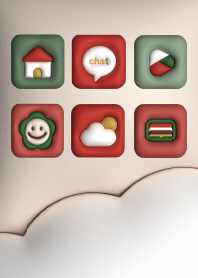 Simple 3D puffy icons- Christmas