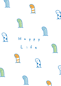 Eel Friends(pat.)/white blue.