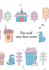 A wolf lost in a mysterious city
