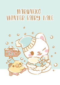 Cat and chick's snowly days