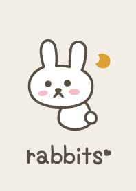 Rabbits*Beige*Moon