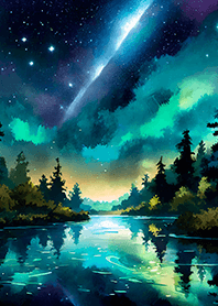 Beautiful starry night view#2695