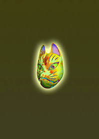 Lucky fox face Yellow green