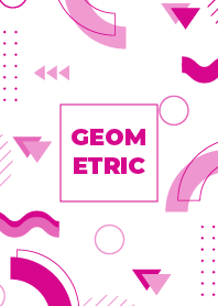 Simple Geometric White Pink 2